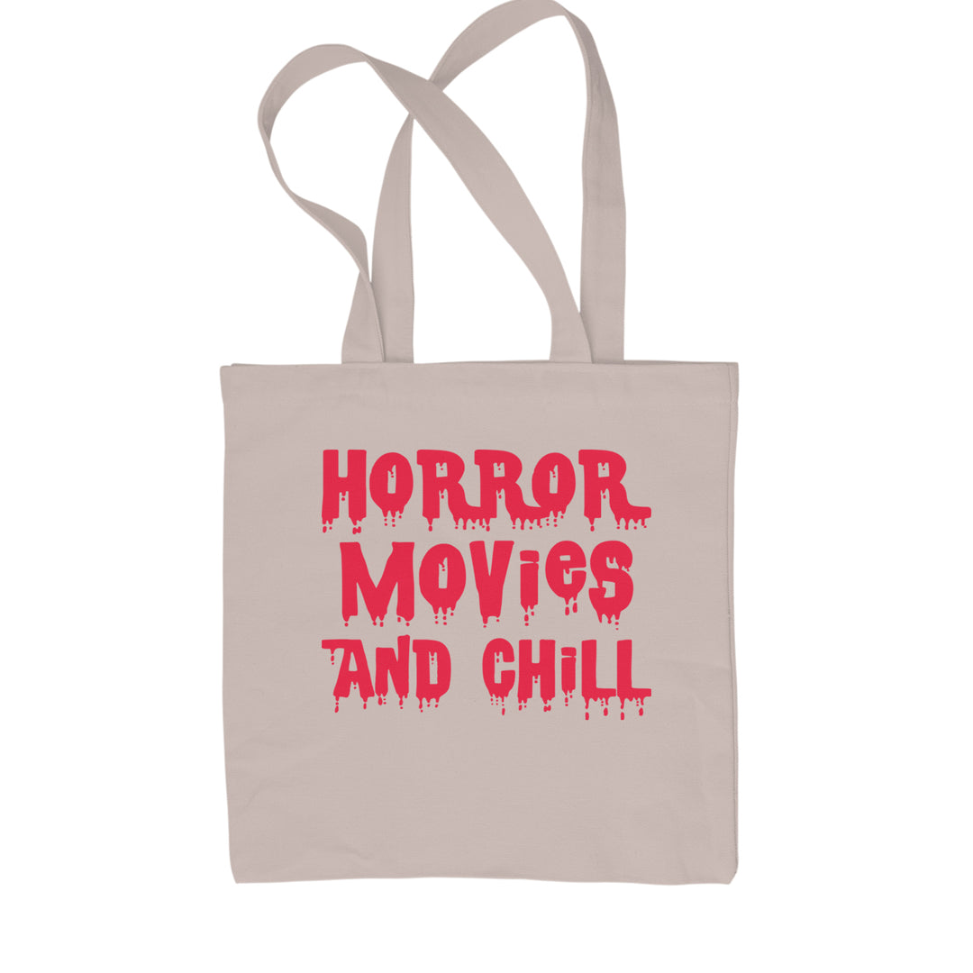 Horror Movies and Chill Shopping Tote Bag Natural