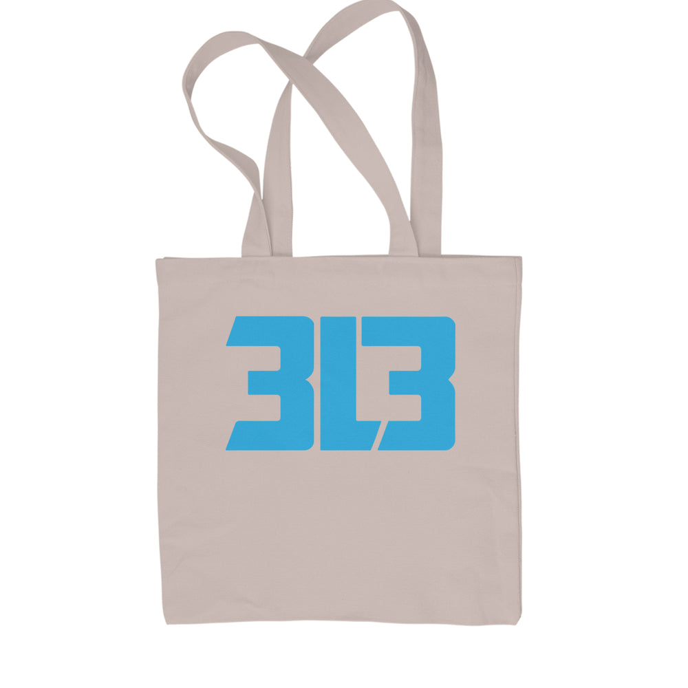 3L3 From The 313 Detroit Football Shopping Tote Bag Natural