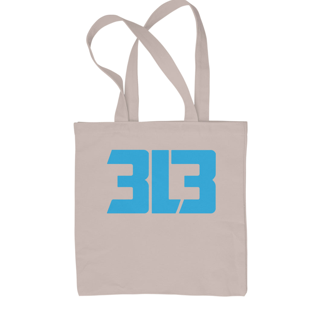3L3 From The 313 Detroit Football Shopping Tote Bag Natural