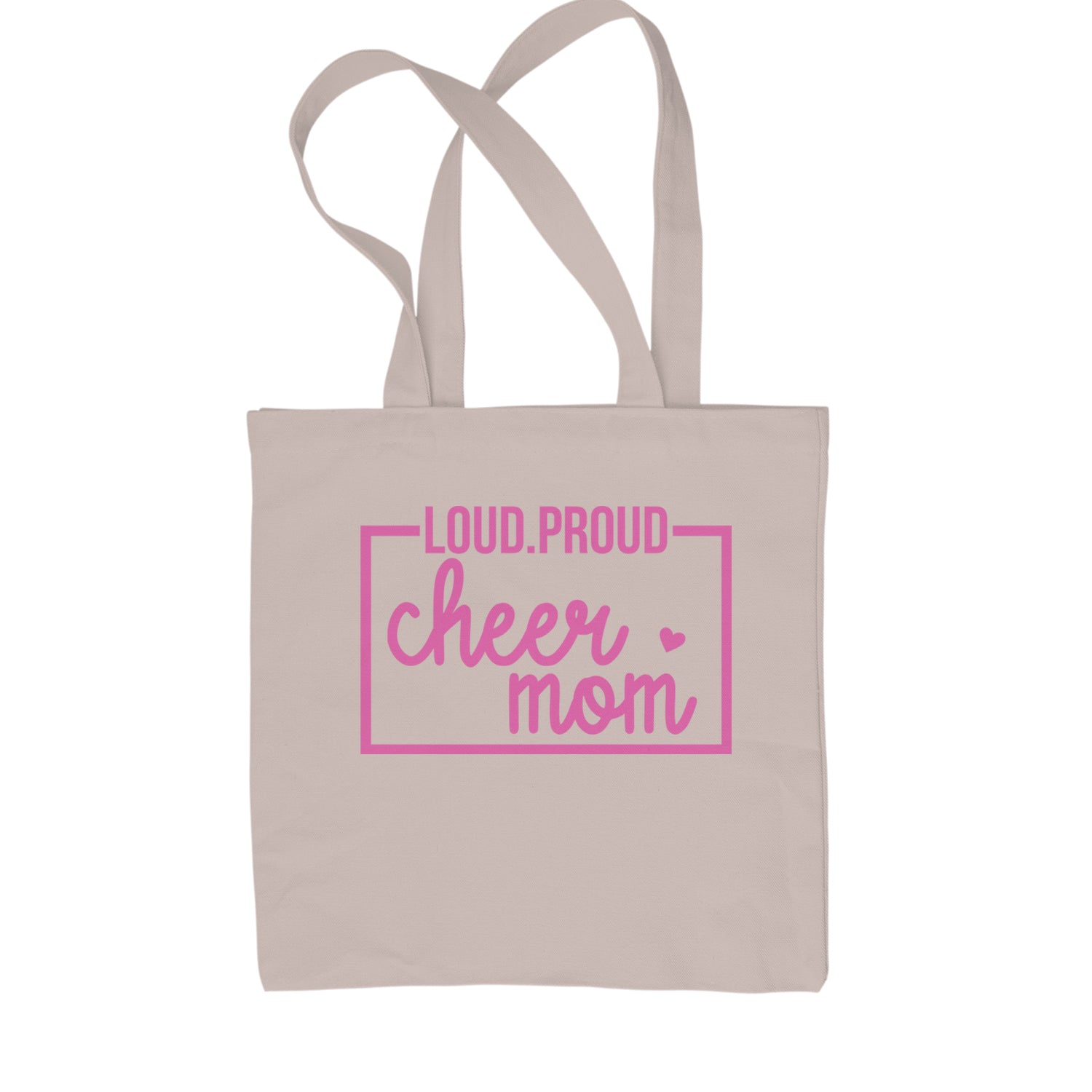 Loud Proud Cheerleader Mom Shopping Tote Bag Black