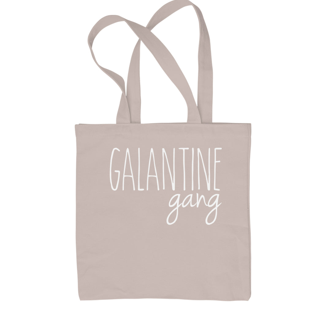Galentine Gang Valentine's Shirt Shopping Tote Bag Natural