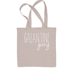 Galentine Gang Valentine's Shirt Shopping Tote Bag Natural