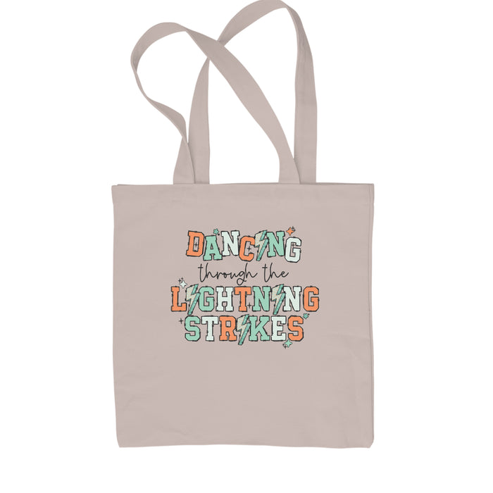 Dancing Through The Lightning Strikes Shopping Tote Bag