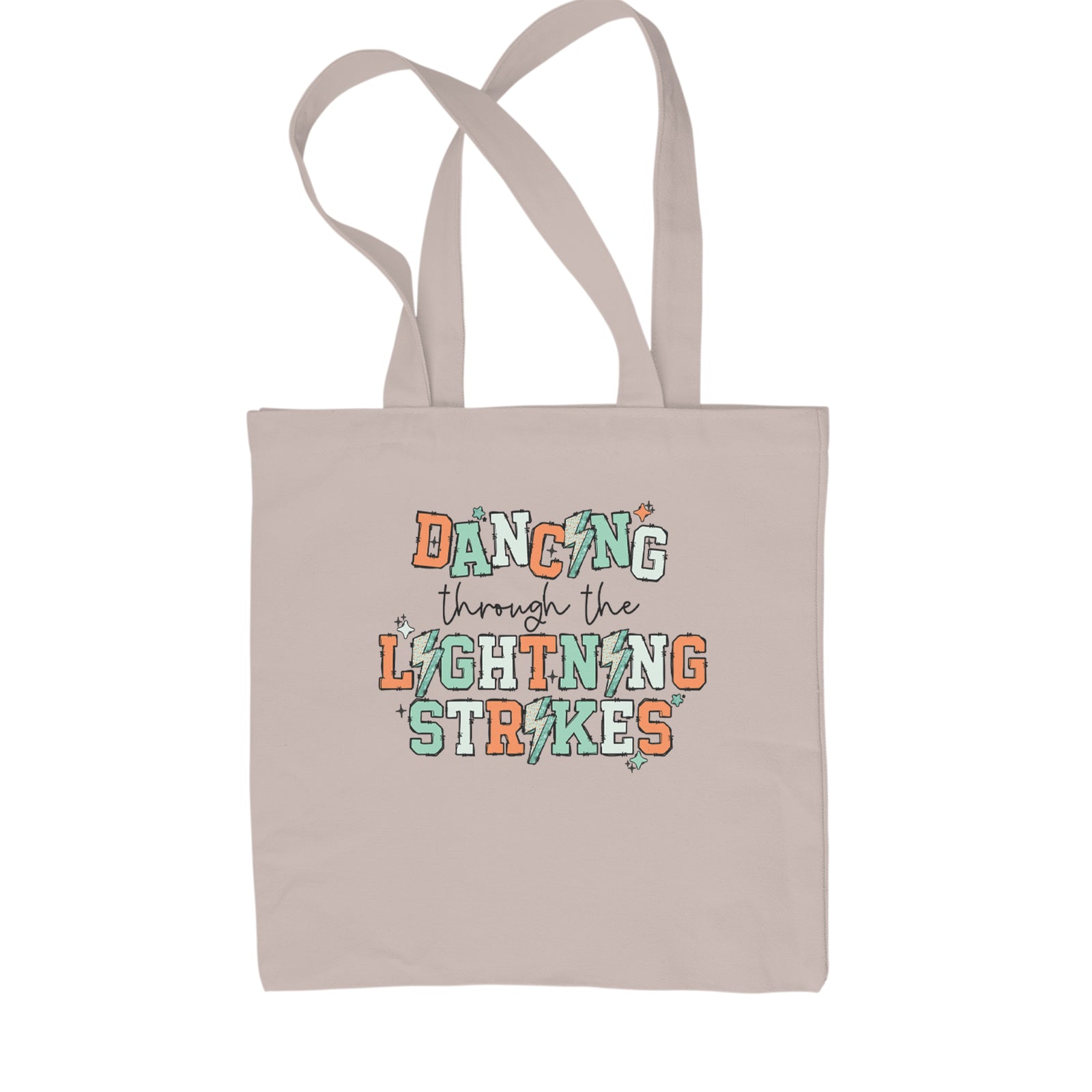 Dancing Through The Lightning Strikes Shopping Tote Bag Natural