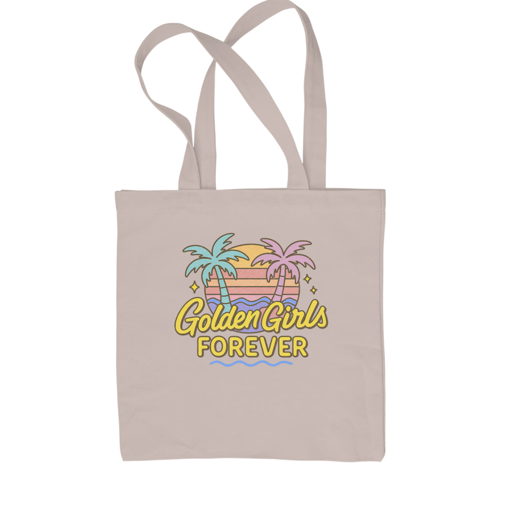 Golden Girls Forever Retro Sunset Shopping Tote Bag Natural