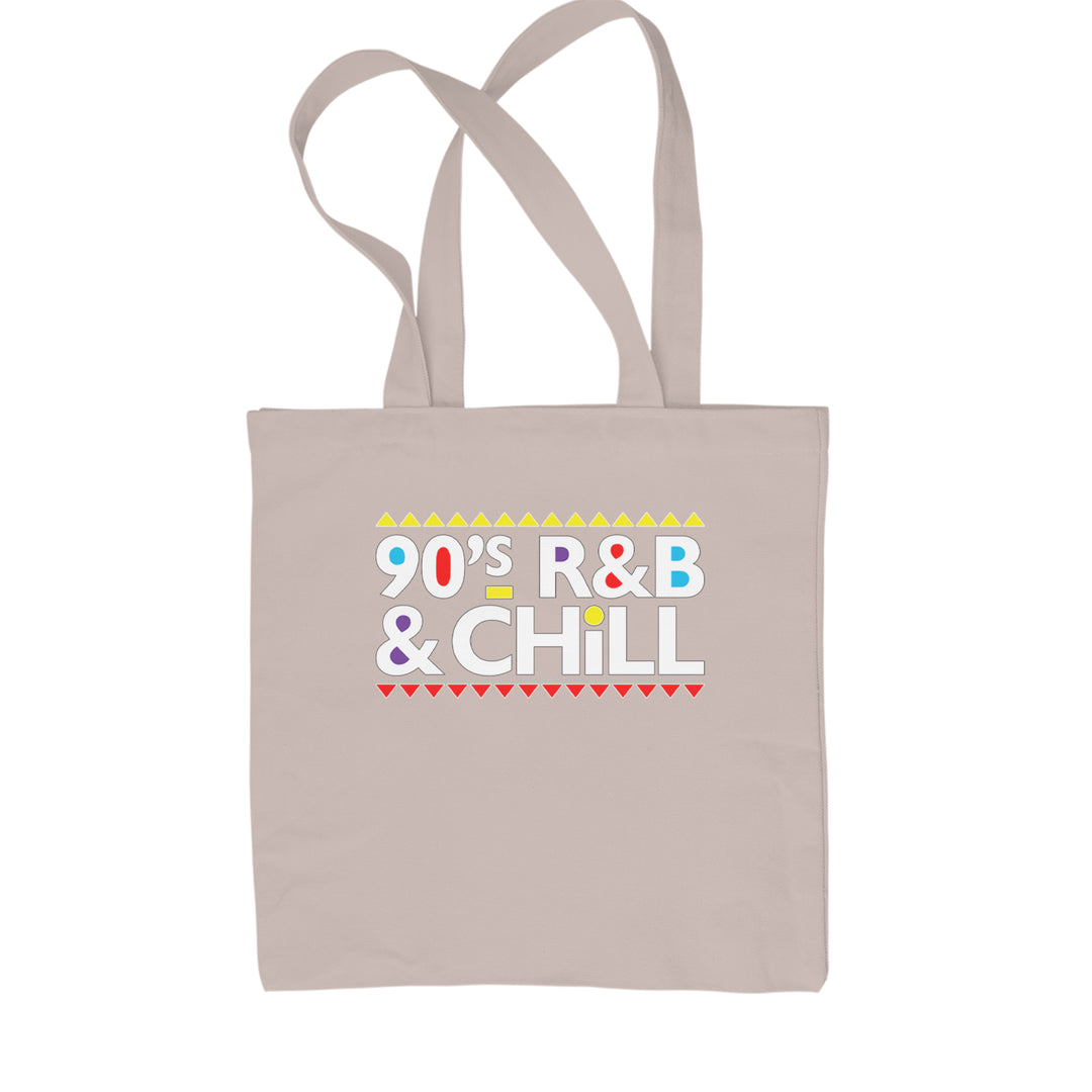 90s R&B and Chill Retro Throwback Shopping Tote Bag Natural