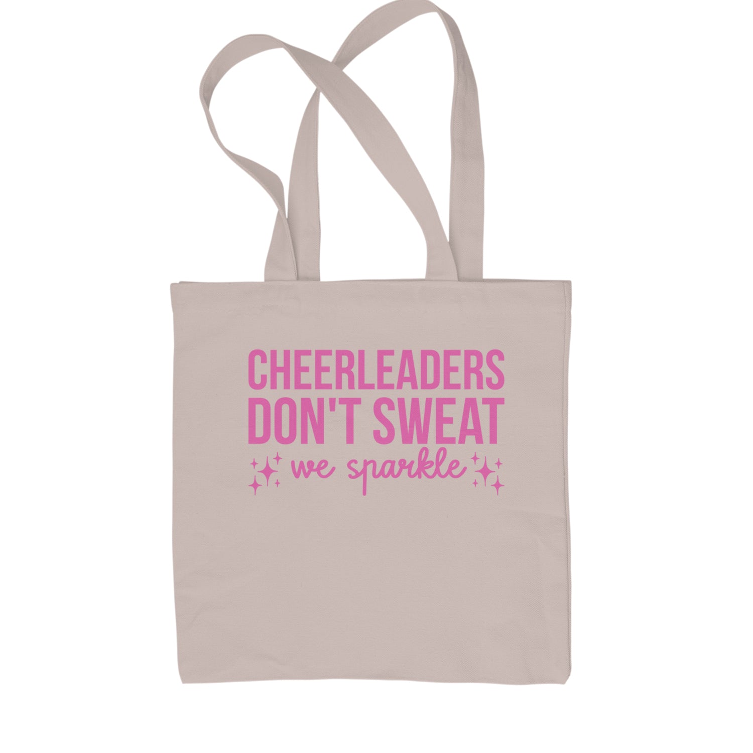 Cheerleaders Don't Sweat, We Sparkle Shopping Tote Bag Black