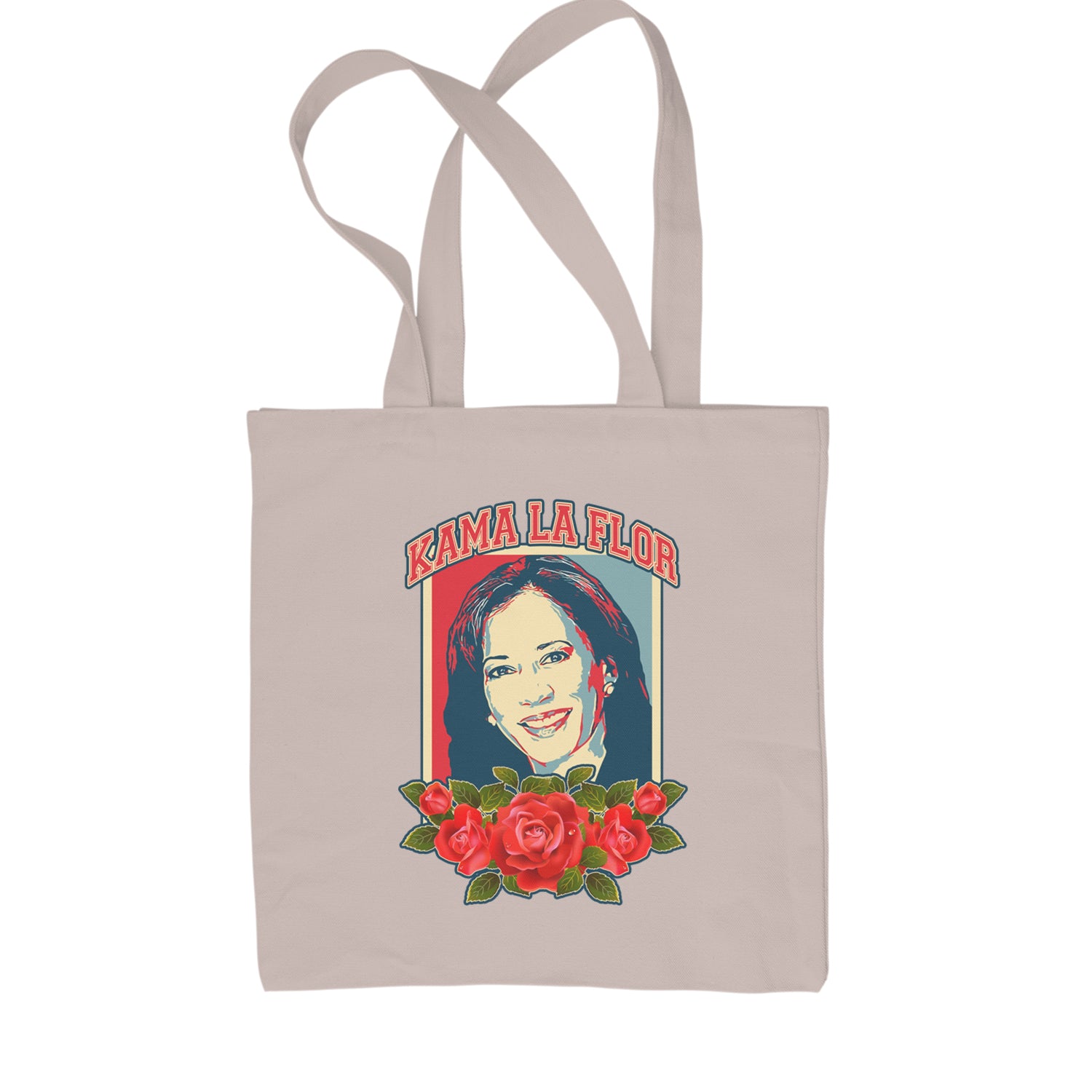 Kama La Flor Kamala Como La Flor Shopping Tote Bag Black