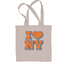 New York City Pride Heart Shopping Tote Bag Natural