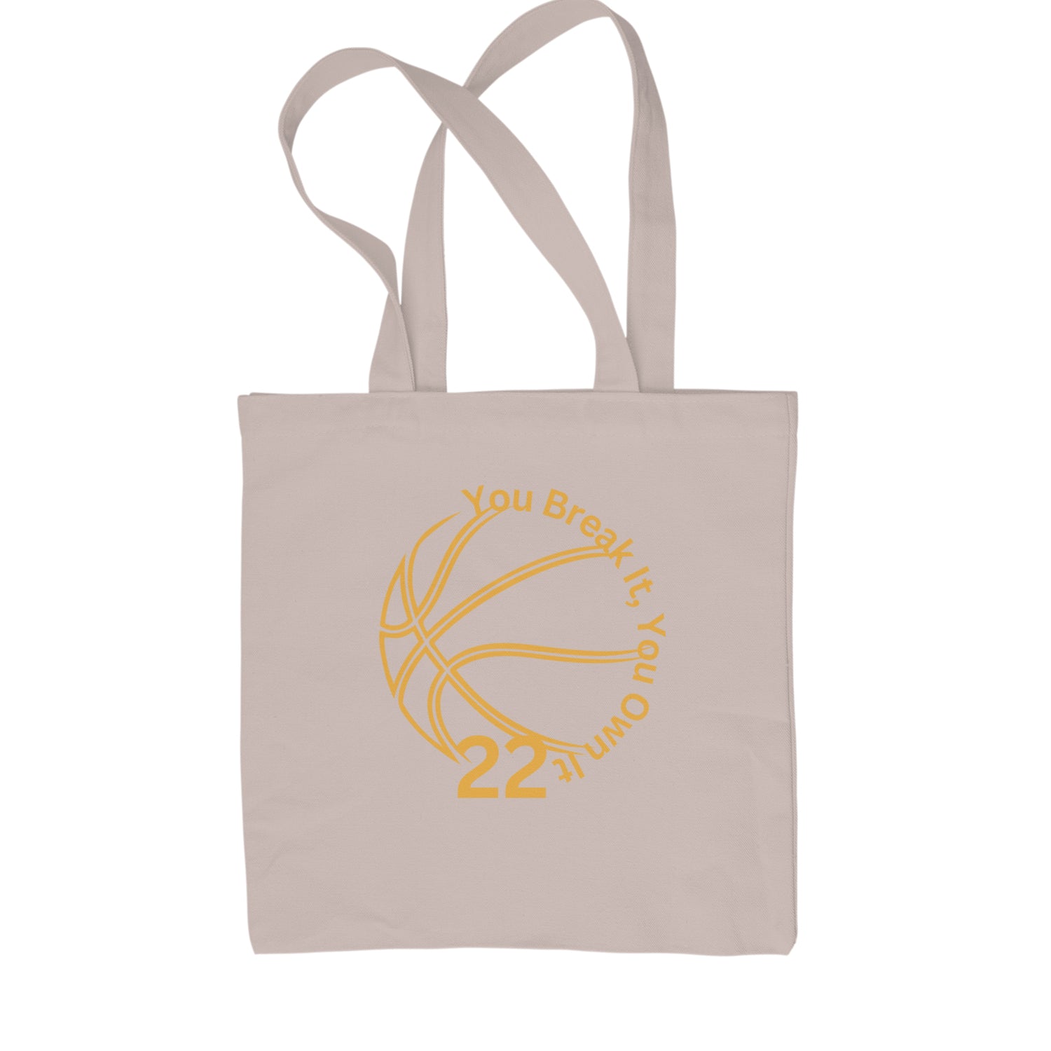 You Break It You Own It 22 Basketball Shopping Tote Bag Black