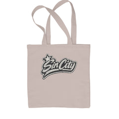 Sin City Vegas Retro Vintage Shopping Tote Bag Natural