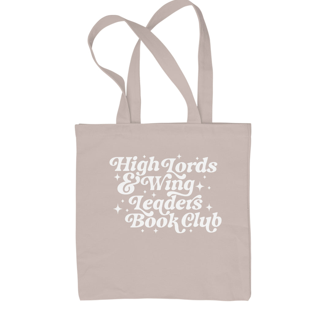 High Lords and Wingleaders Club Romantasy Shopping Tote Bag Natural