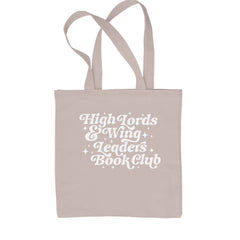 High Lords and Wingleaders Club Romantasy Shopping Tote Bag Natural
