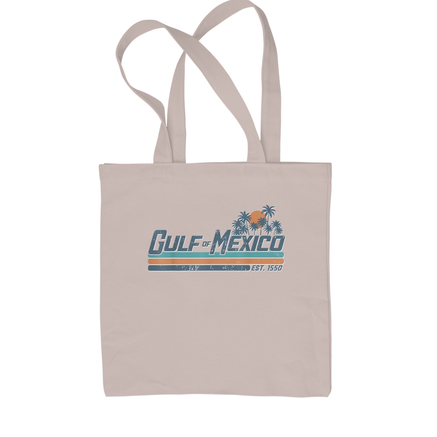 Gulf Of Mexico Established Year 1550 Shopping Tote Bag Natural