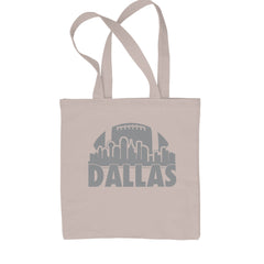 Dallas Texas Skyline Shopping Tote Bag Natural