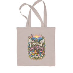 Tennessee Mountain Angel Wings Dolly Shopping Tote Bag Natural