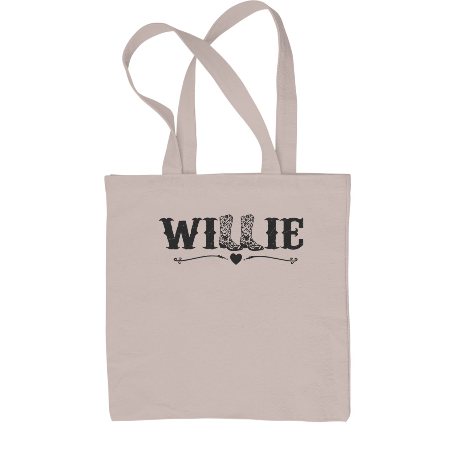 Willie Cowboy Boots Hippy Country Music Shopping Tote Bag