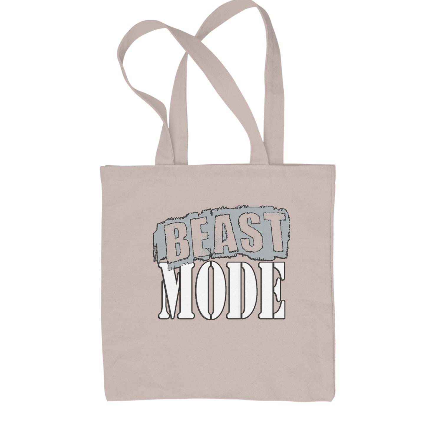 Beast Mode Training Gym Workout Shopping Tote Bag Natural