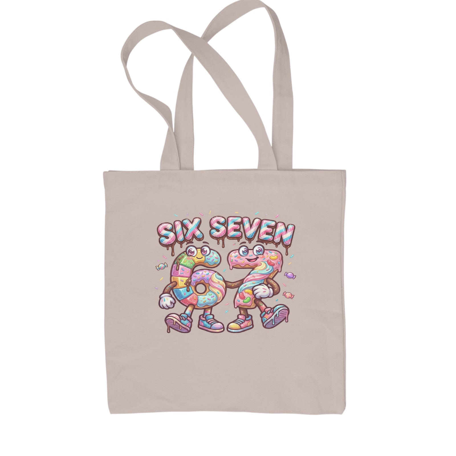 67 Candy Swirl Meme Shopping Tote Bag Black