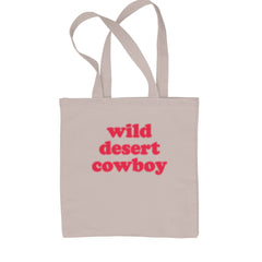 Wild Desert Cowboy Country Shopping Tote Bag Natural