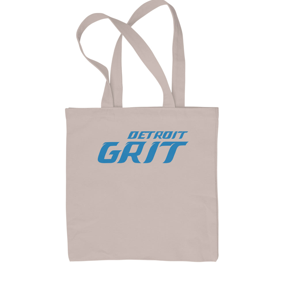 Grit Detroit Football Hard Knocks Shopping Tote Bag Natural