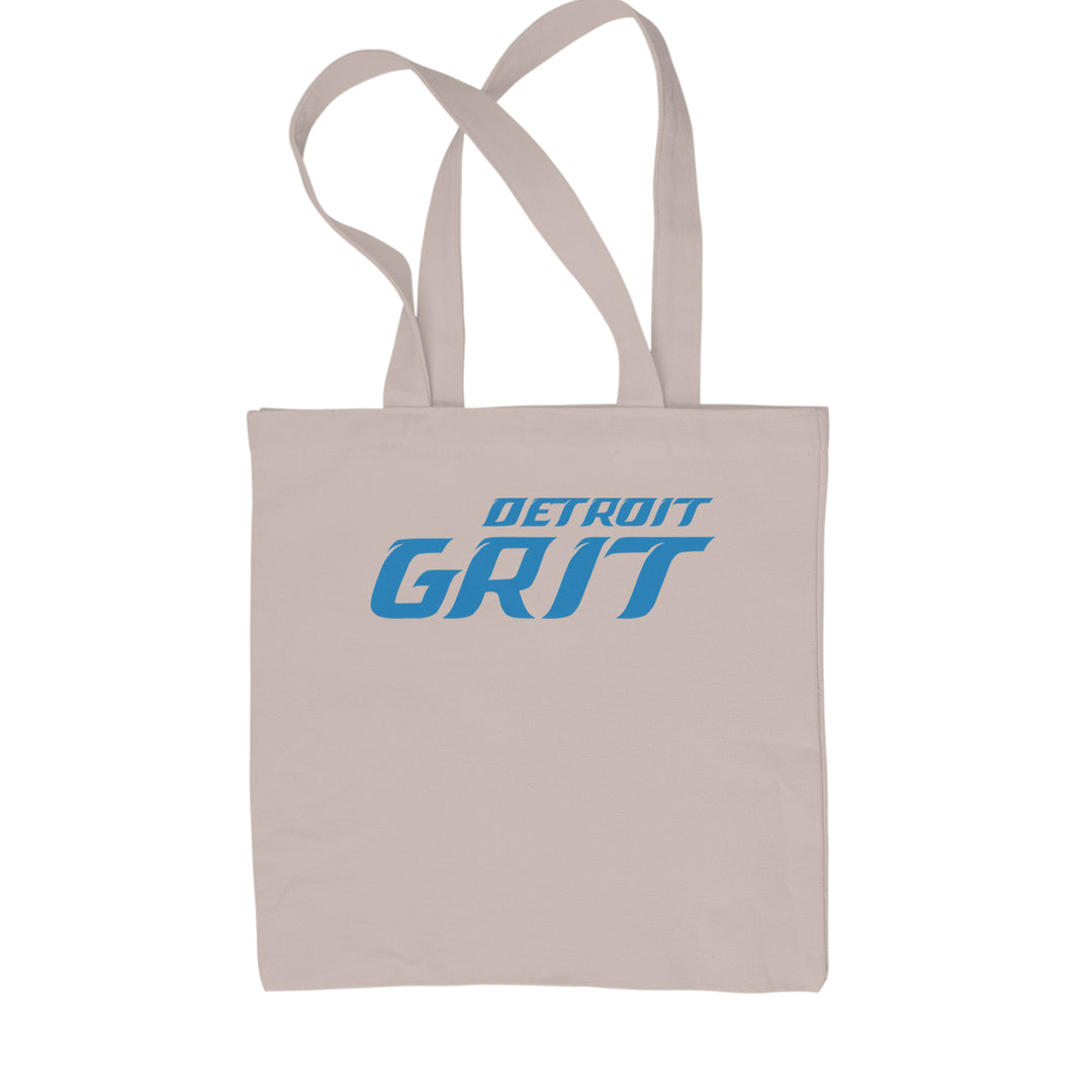 Grit Detroit Football Hard Knocks Shopping Tote Bag Natural