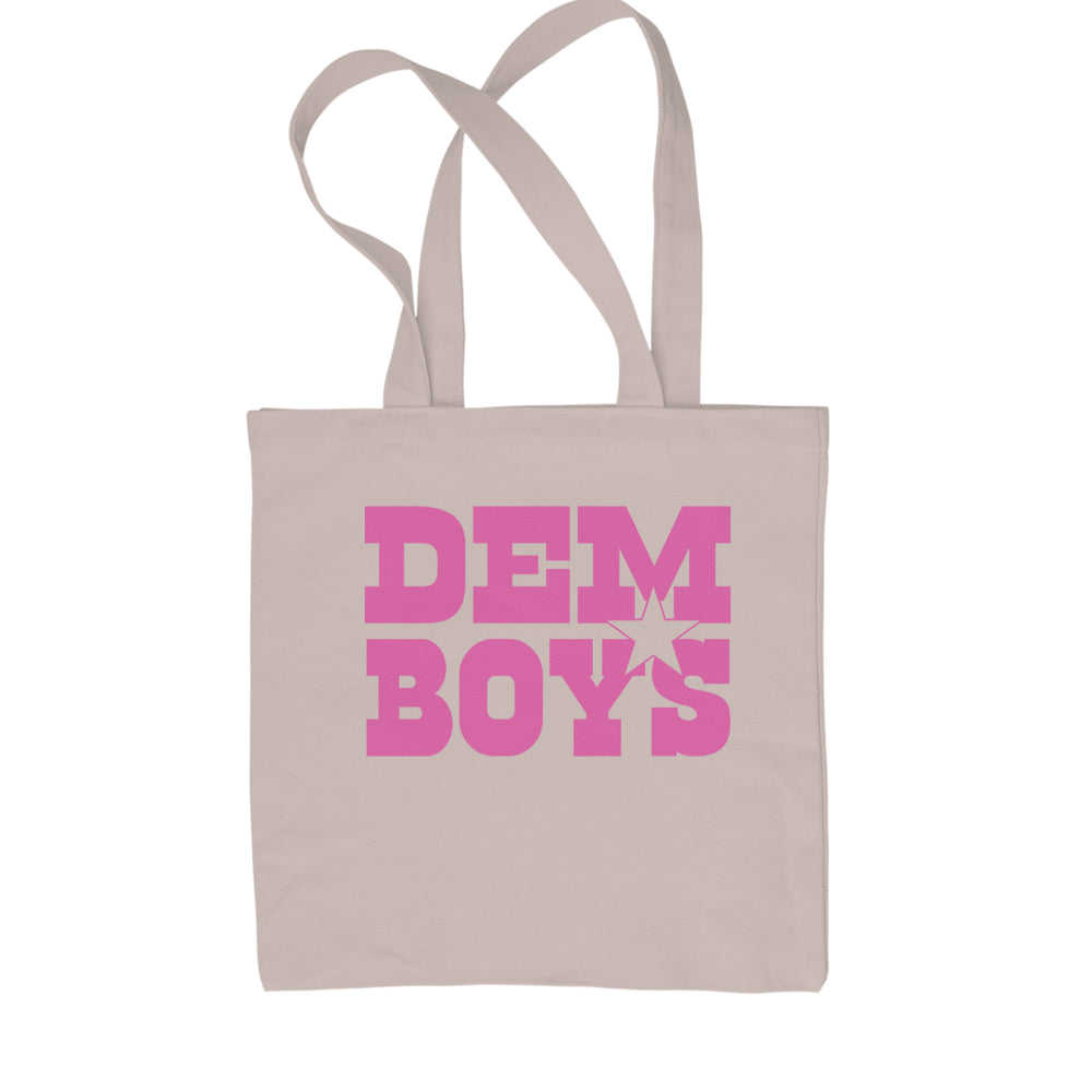 Dem Boys Hot Pink Dallas  Shopping Tote Bag Natural
