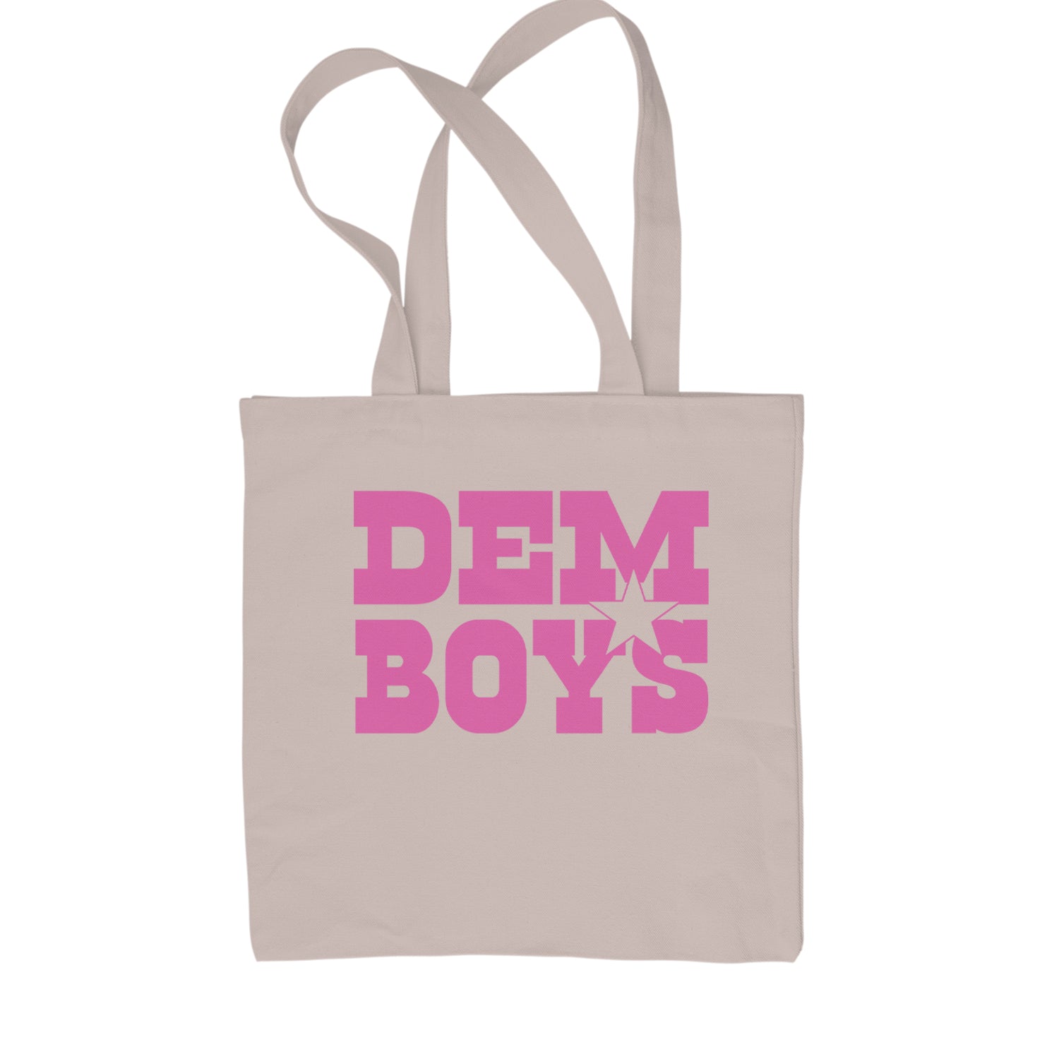 Dem Boys Hot Pink Dallas  Shopping Tote Bag Navy Blue