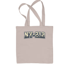 New York City 212 Area Code Skyline  Shopping Tote Bag Natural