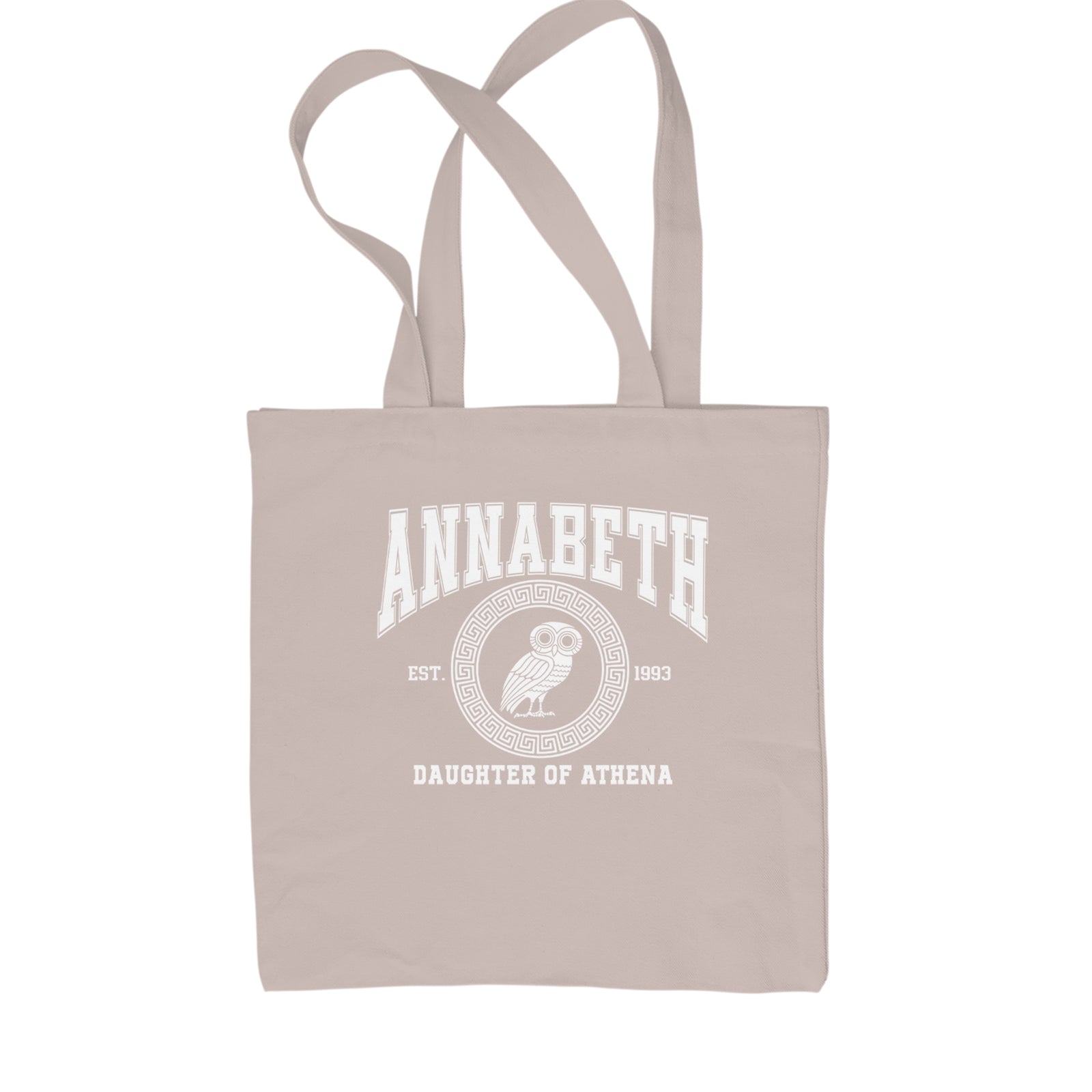 Annabeth Daughter of Athena Owl Wisdom Shopping Tote Bag Black