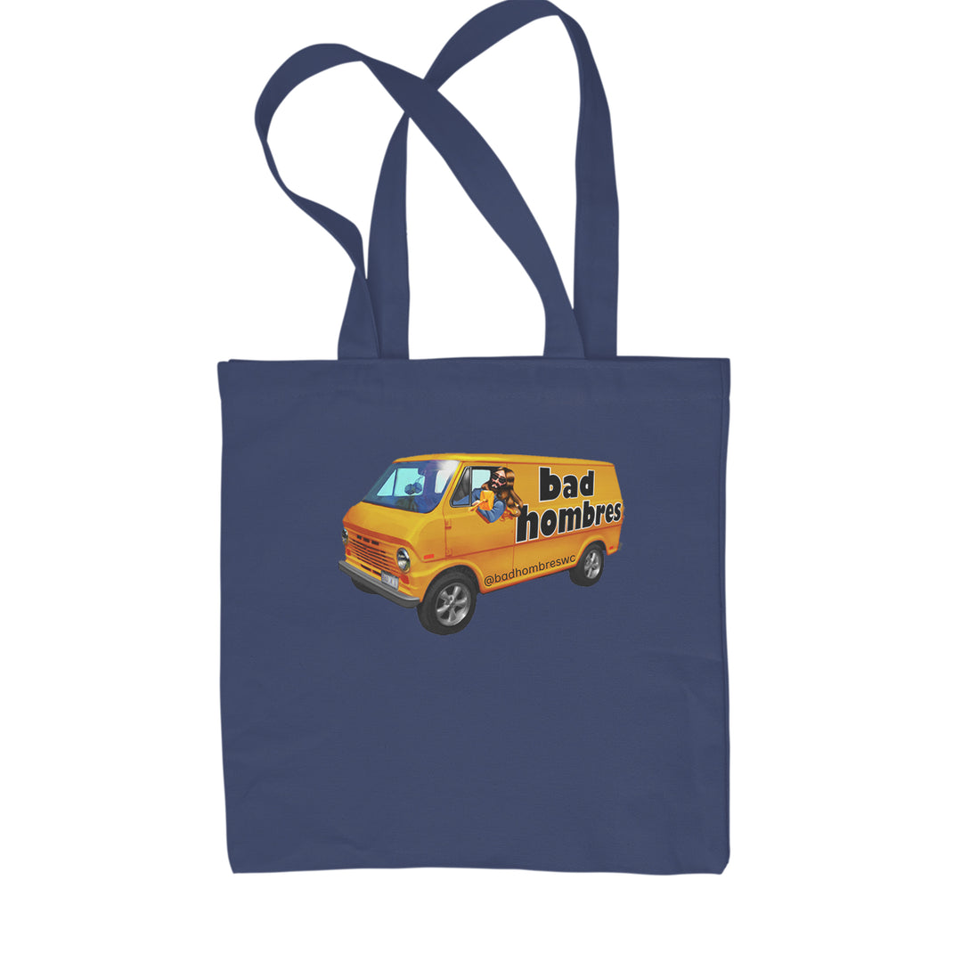 Bad Hombres Van West Chester Band Shopping Tote Bag Navy Blue