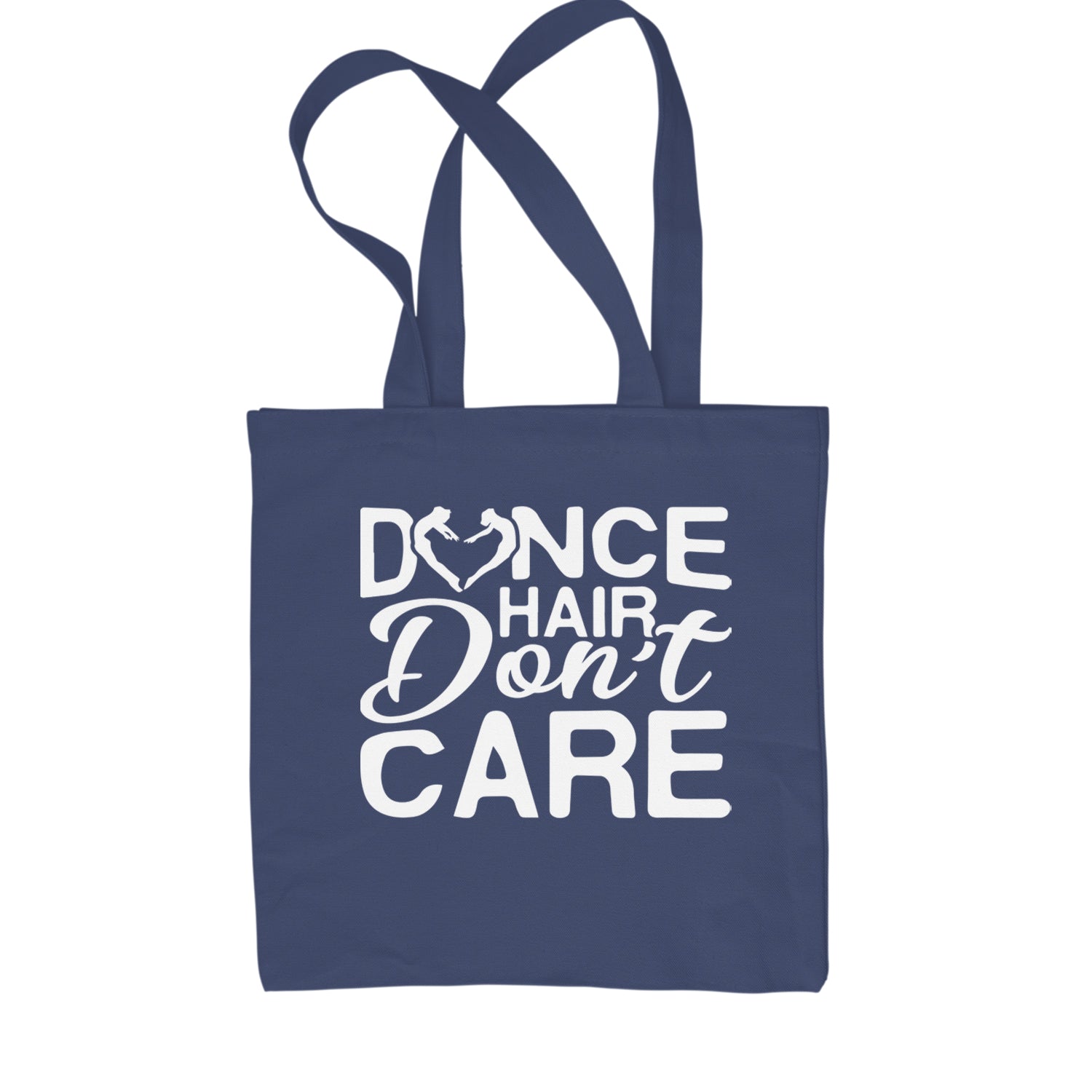 Dance Hair Don't Care Shopping Tote Bag Navy Blue