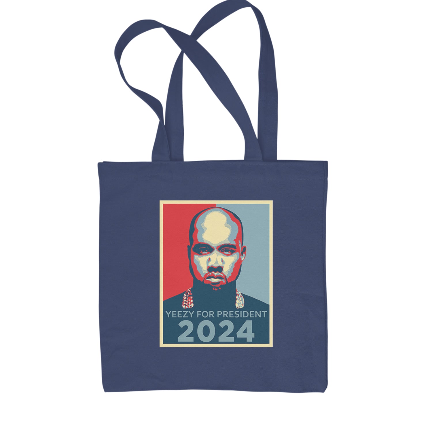 Yeezus For President Vote for Ye Shopping Tote Bag Navy Blue