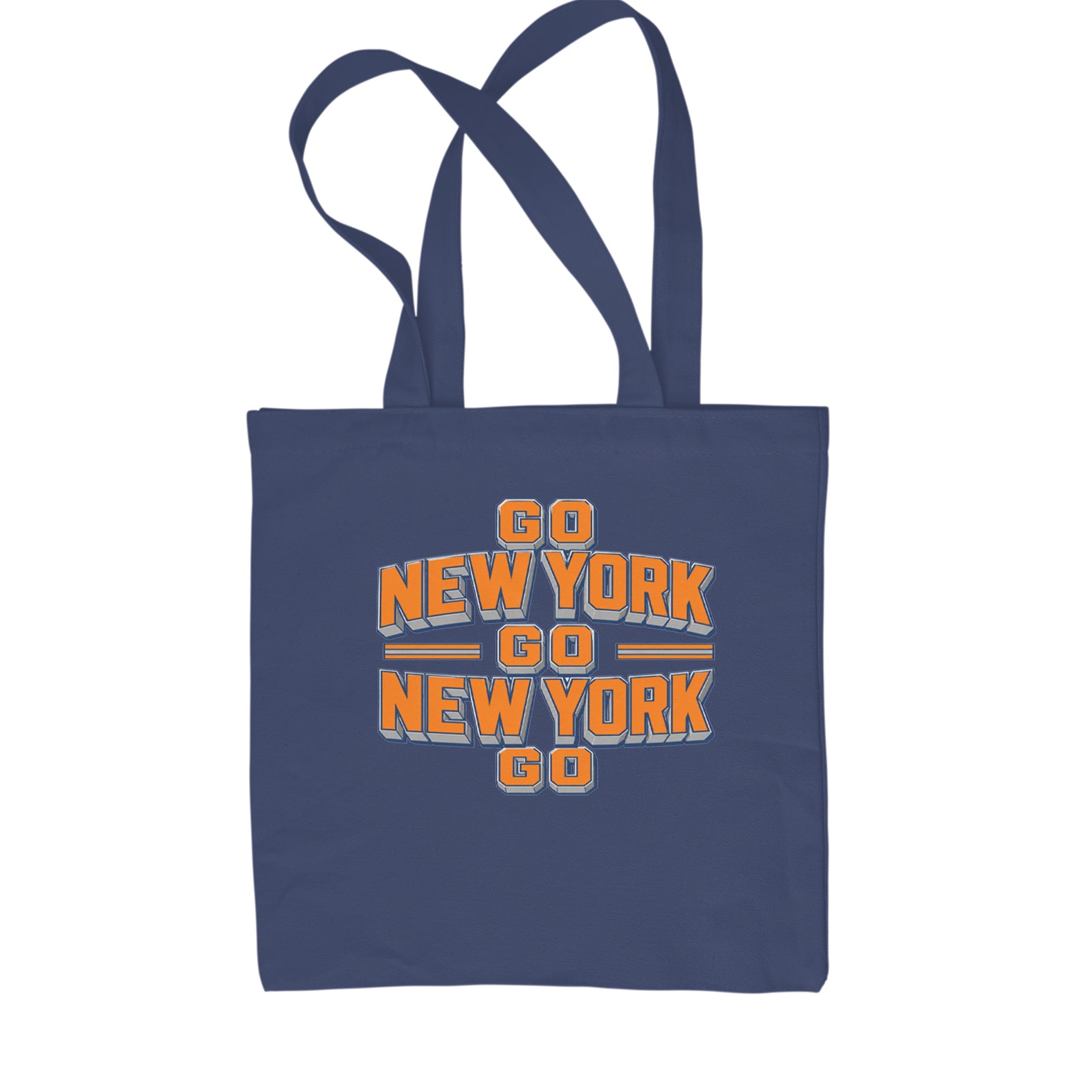 Go New York Go Basketball Shopping Tote Bag Navy Blue