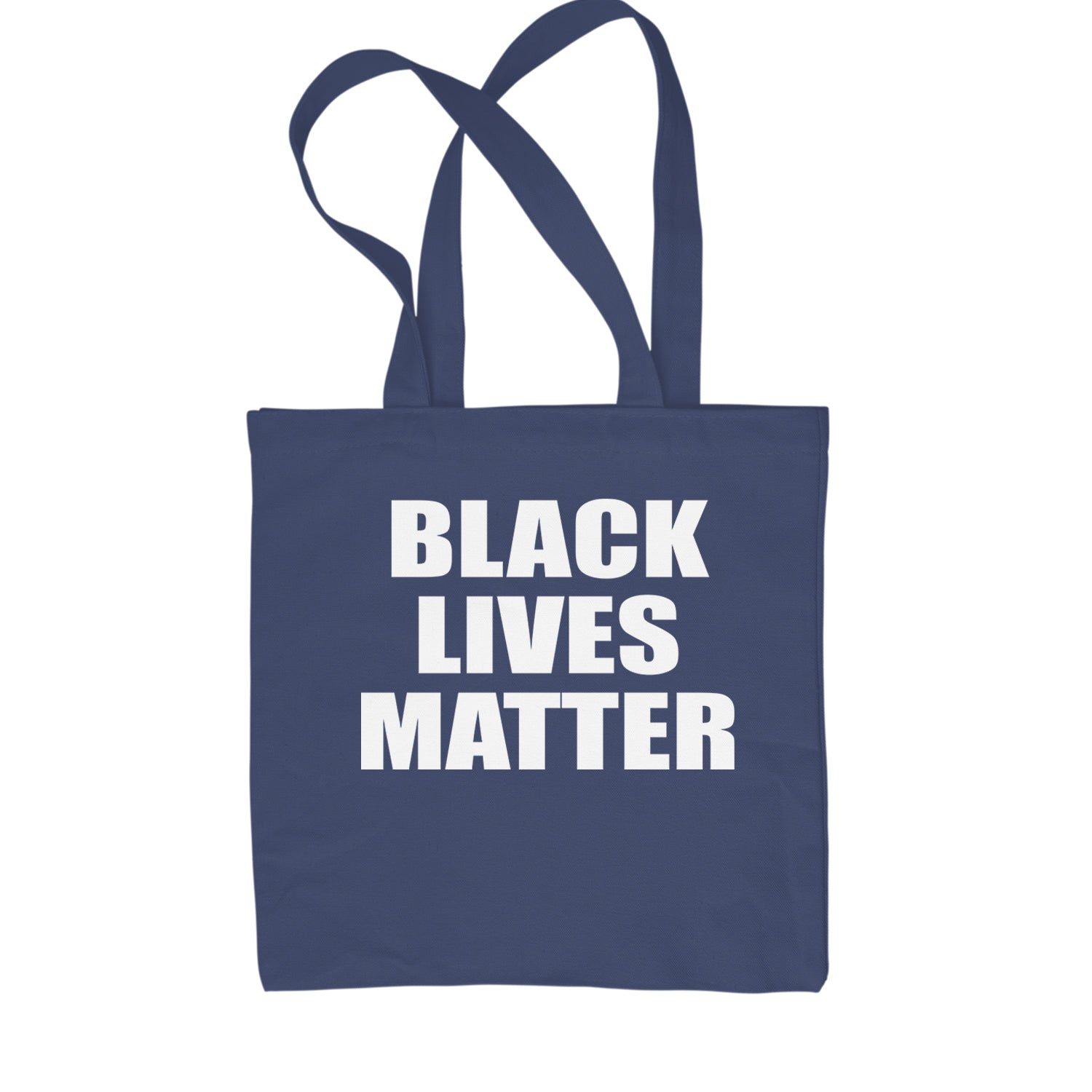 Black Lives Matter BLM Shopping Tote Bag Navy Blue