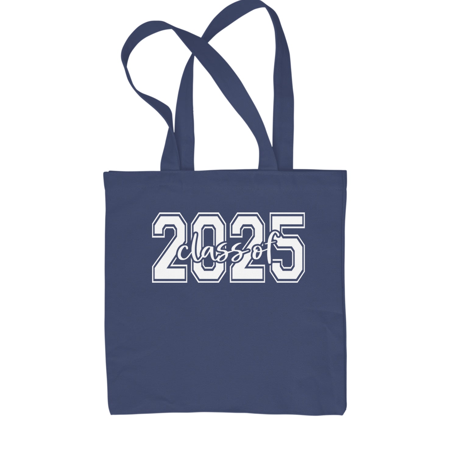 Class Of 2025 Graduation Shopping Tote Bag Navy Blue