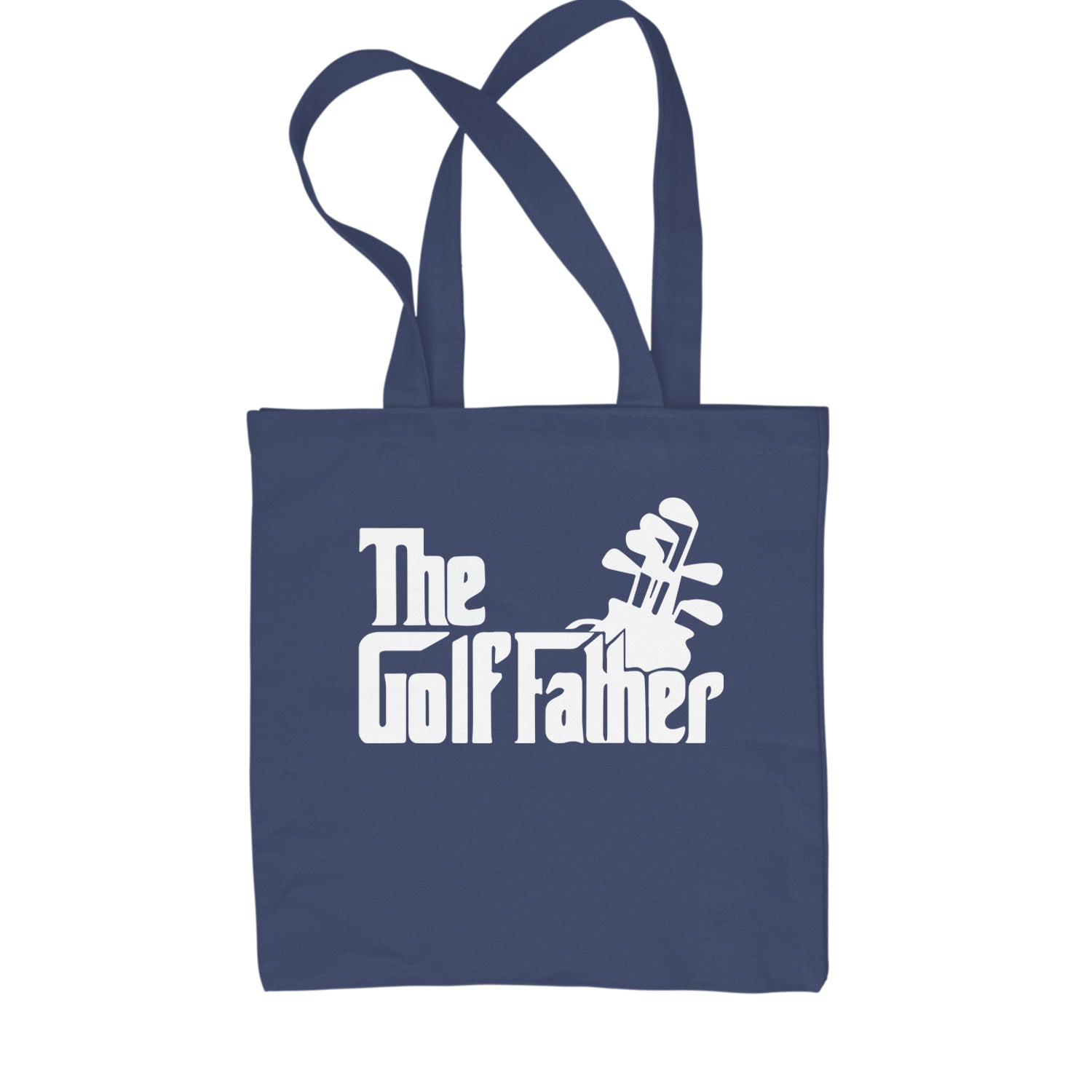 The Golf Father Golfing Dad  Shopping Tote Bag Navy Blue