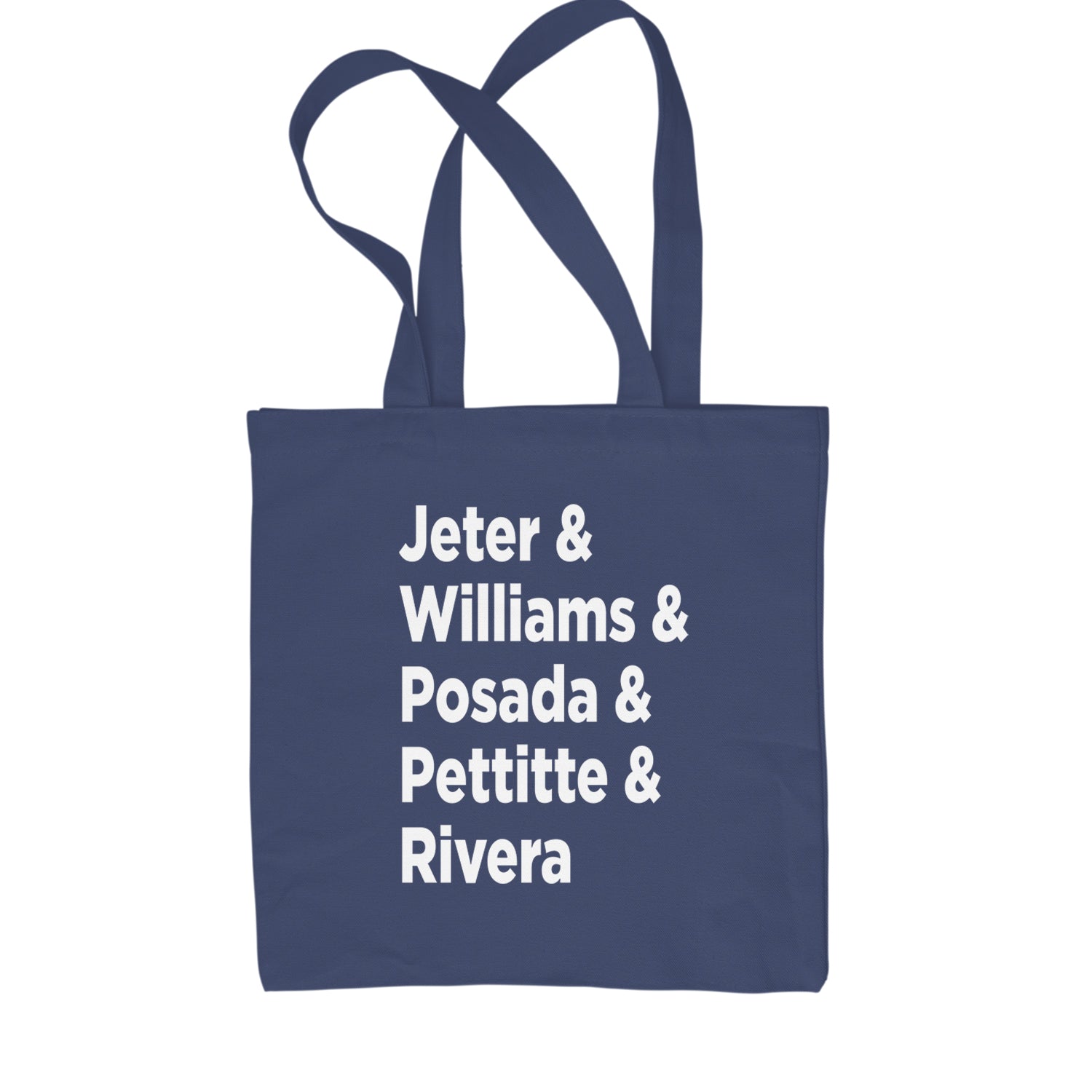 Jeter & Williams & Posada & Pettitte & Rivera Shopping Tote Bag Navy Blue