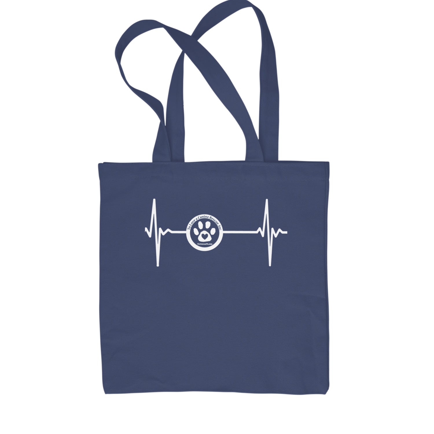 TLC Rescue Heartbeat Shopping Tote Bag Navy Blue