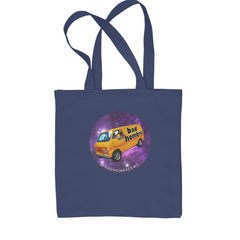 Bad Hombres Space West Chester Band Shopping Tote Bag Navy Blue