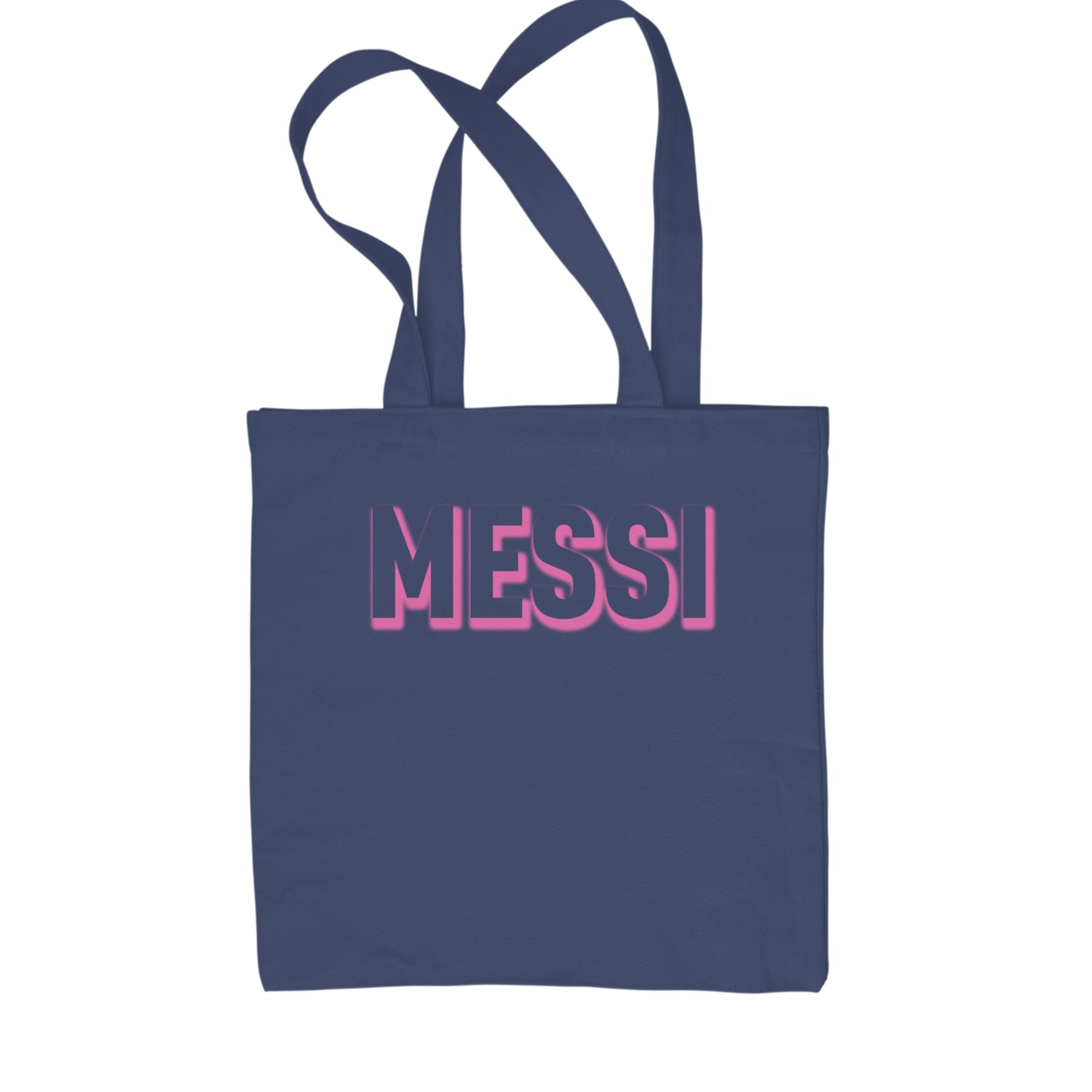 Messi OUTLINE Miami Futbol Shopping Tote Bag Navy Blue