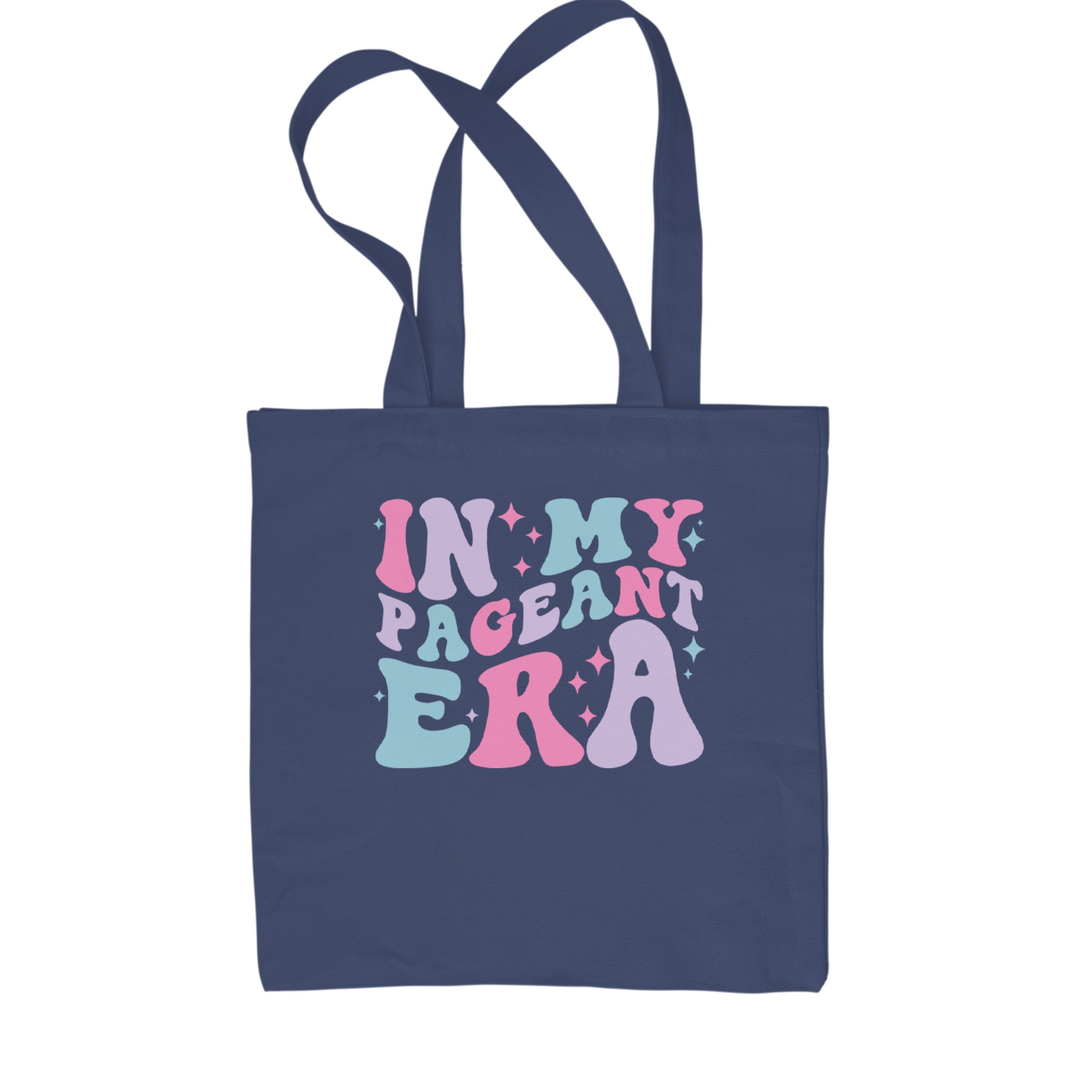 In My Pageant Era Shopping Tote Bag Navy Blue