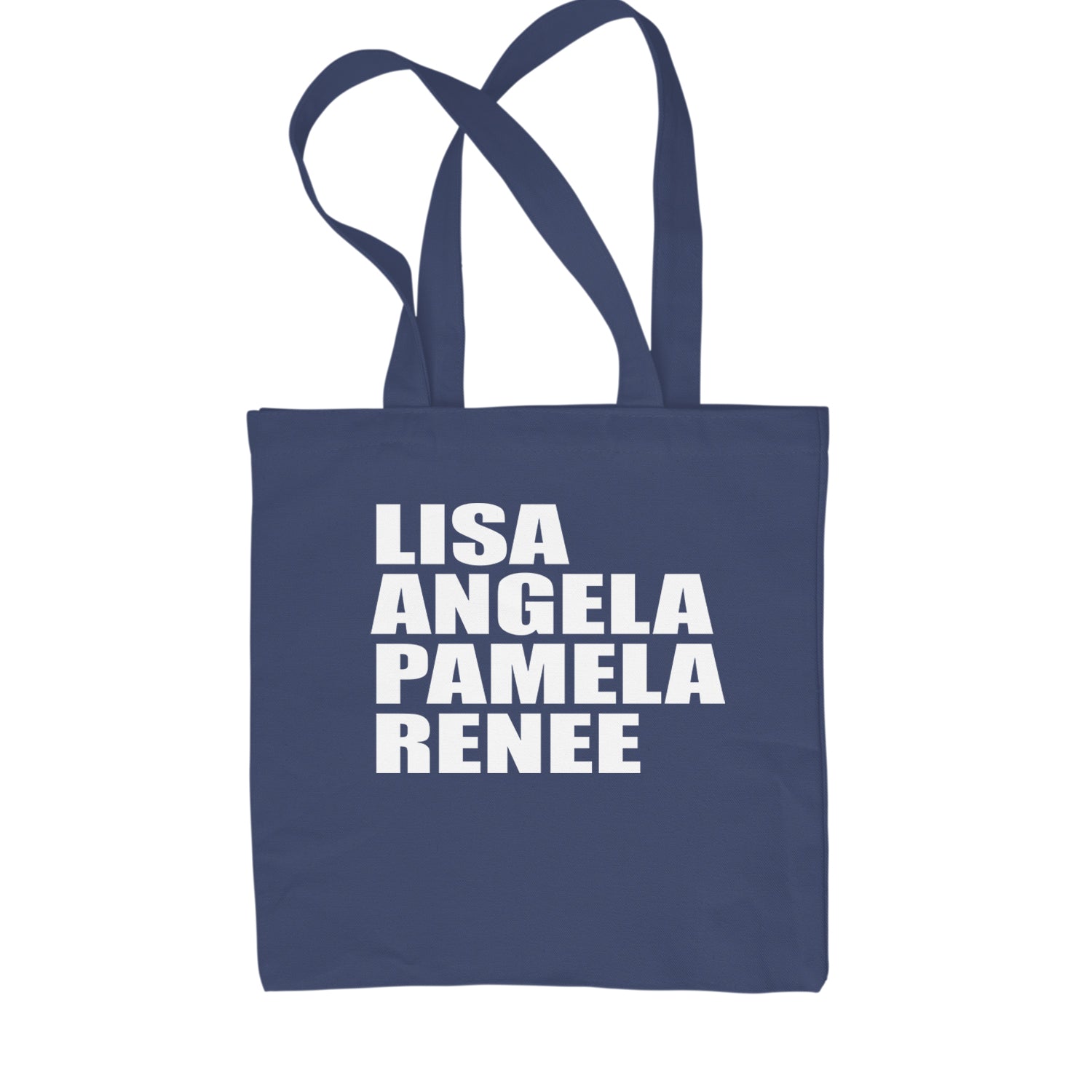 Lisa Angela Pamela Renee Around The Way Girl Shopping Tote Bag Navy Blue