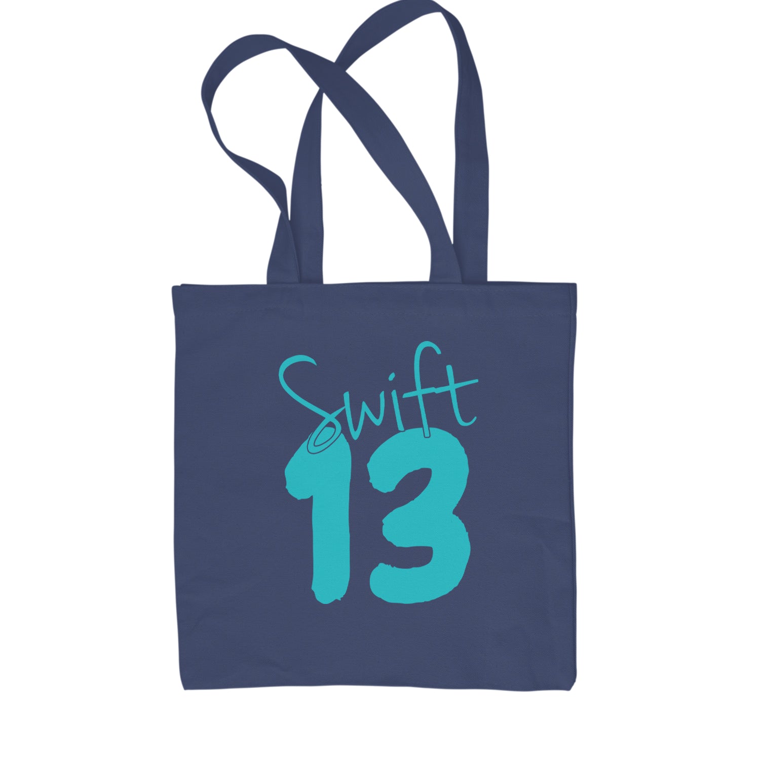 13 Swift 13 Lucky Number Era TTPD Shopping Tote Bag Navy Blue