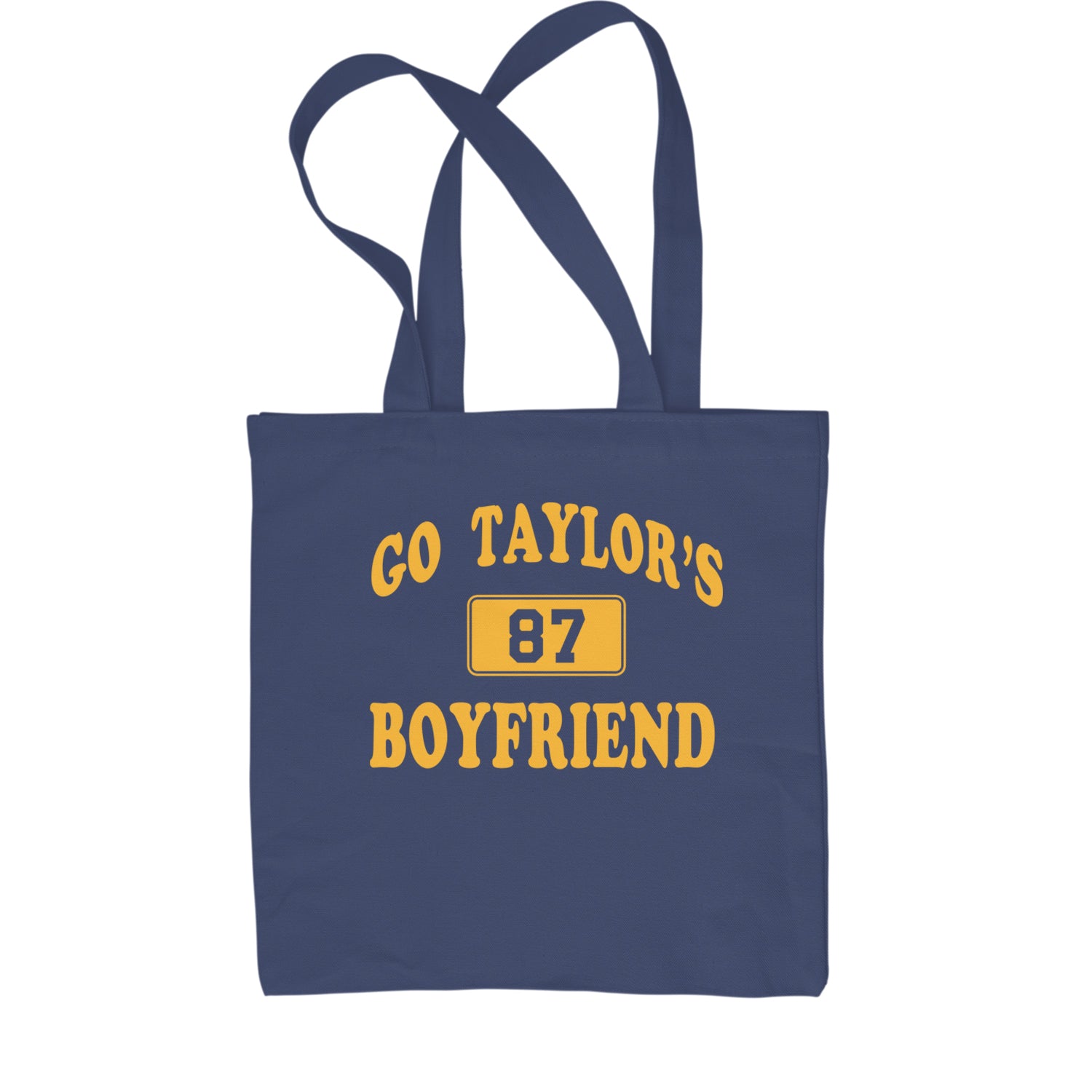 Go Taylor's Boyfriend Kansas City Shopping Tote Bag Navy Blue