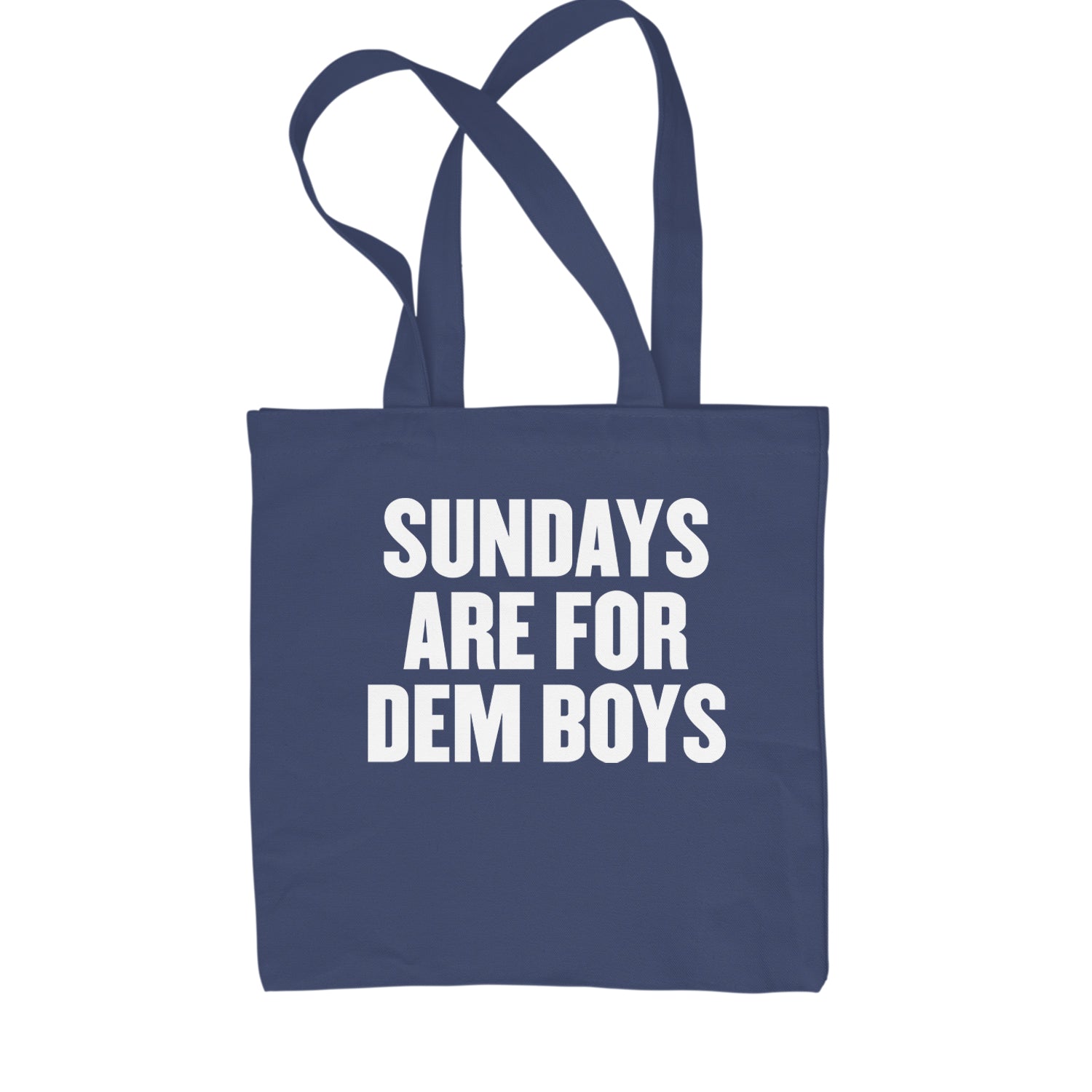 Sundays Are For Dem Boys Shopping Tote Bag Navy Blue