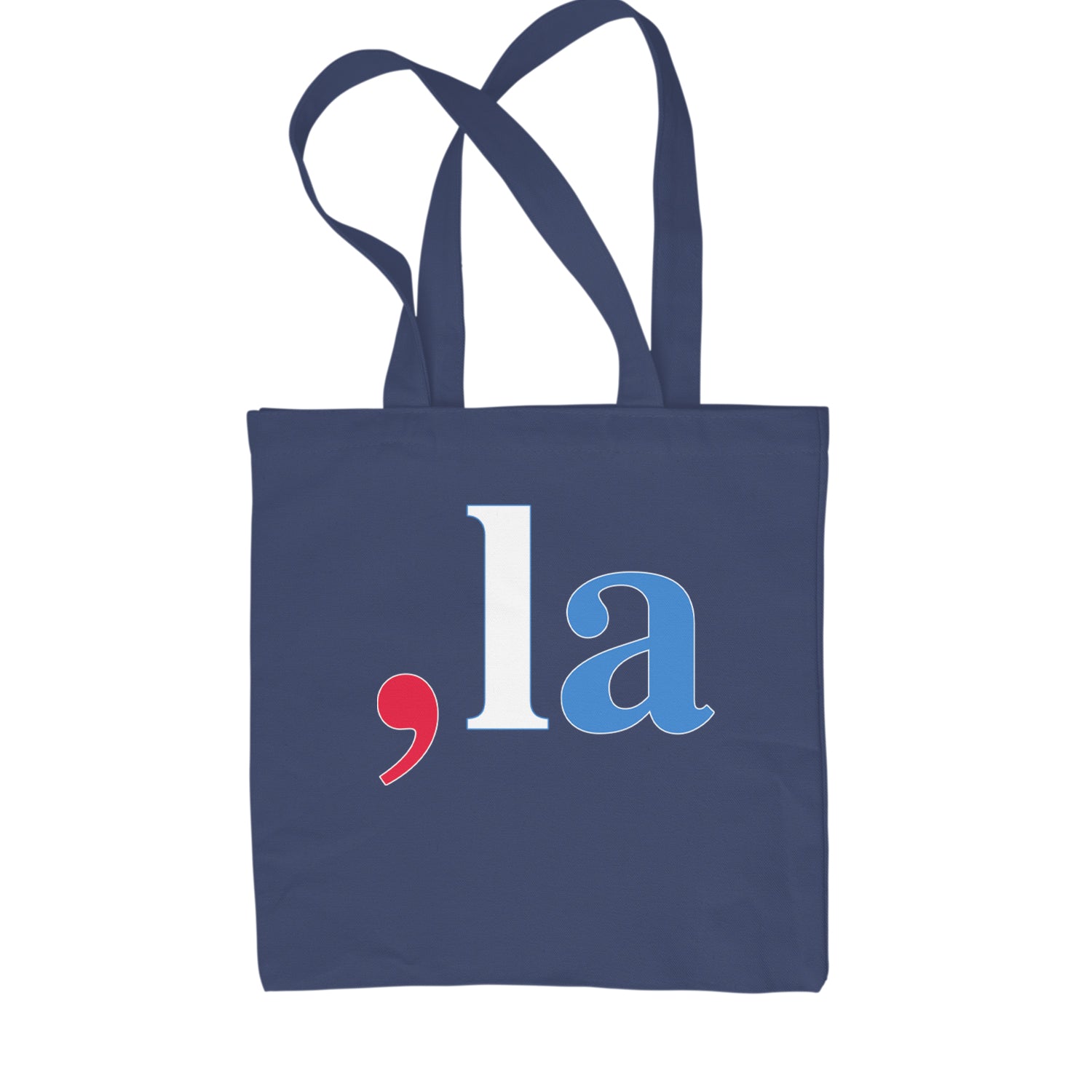 Comma-La - Support Kamala Harris For President 2024 Shopping Tote Bag Navy Blue