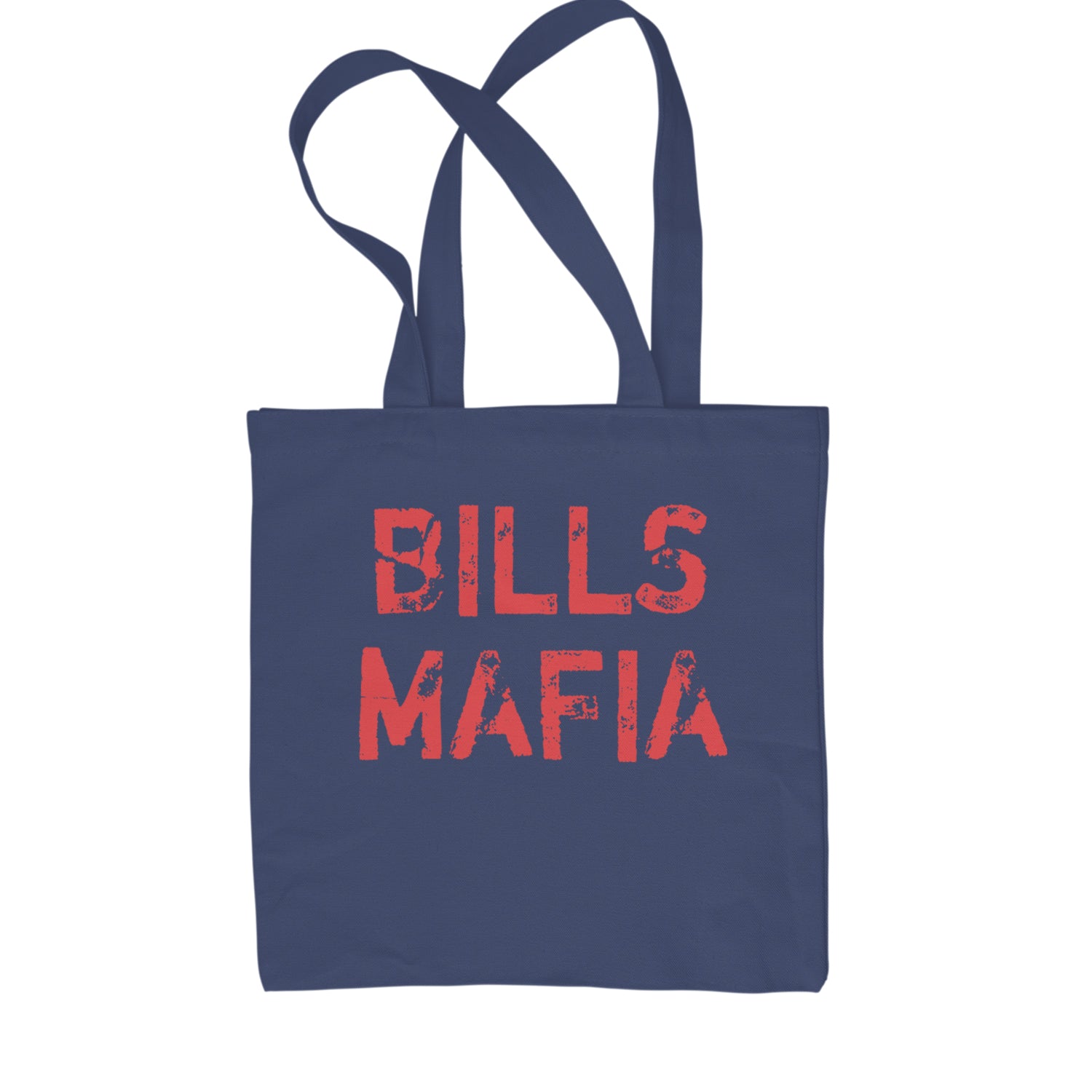 Distressed Bills Mafia Football Shopping Tote Bag Navy Blue