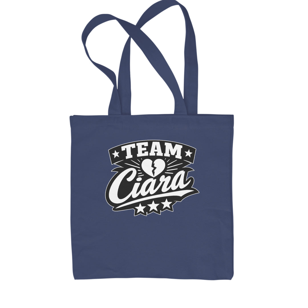 Team Ciara Scamanda Broken Heart Shopping Tote Bag Navy Blue