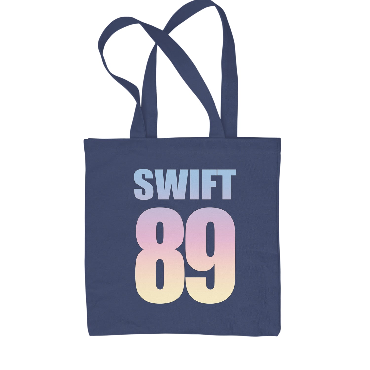 Lover Era Swift 89 Birth Year Music Fan TTPD Shopping Tote Bag Navy Blue